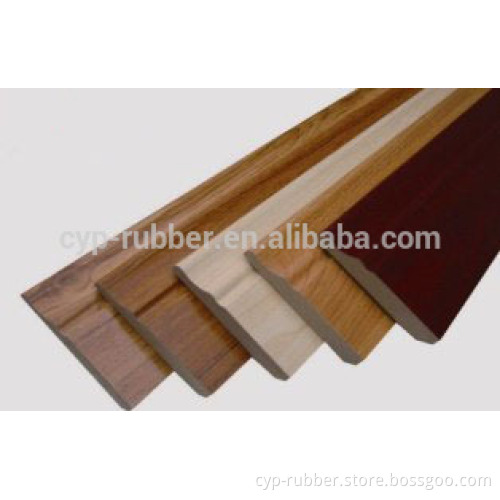 Smoothness Surface Wooden Veneered PVC Baseboard